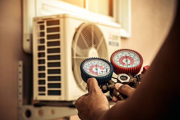 Professional Air Conditioning Service technician working in Brea, CA